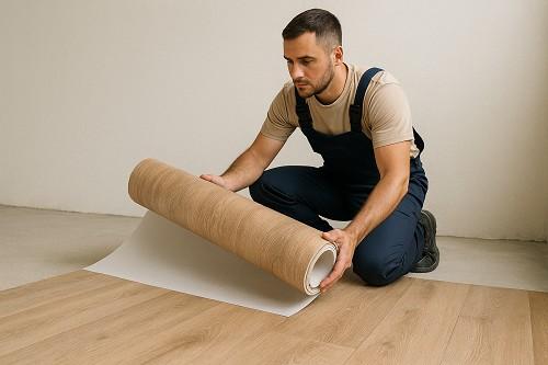 הדבקת PVC לרצפה מחיר מ-50 ₪ למ